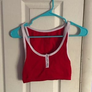 Red bra top/ crop top